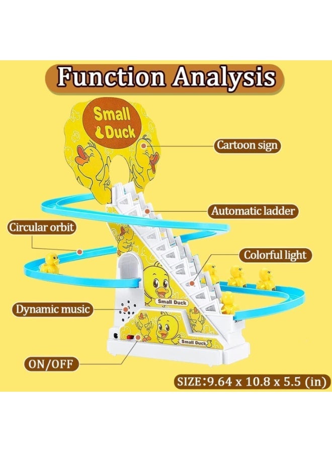 اسرلي وايت مجموعة ألعاب تسلق البط الصغيرة، مسارات تسلق البط الكهربائية، مجموعة ألعاب التزحلق - Image 5